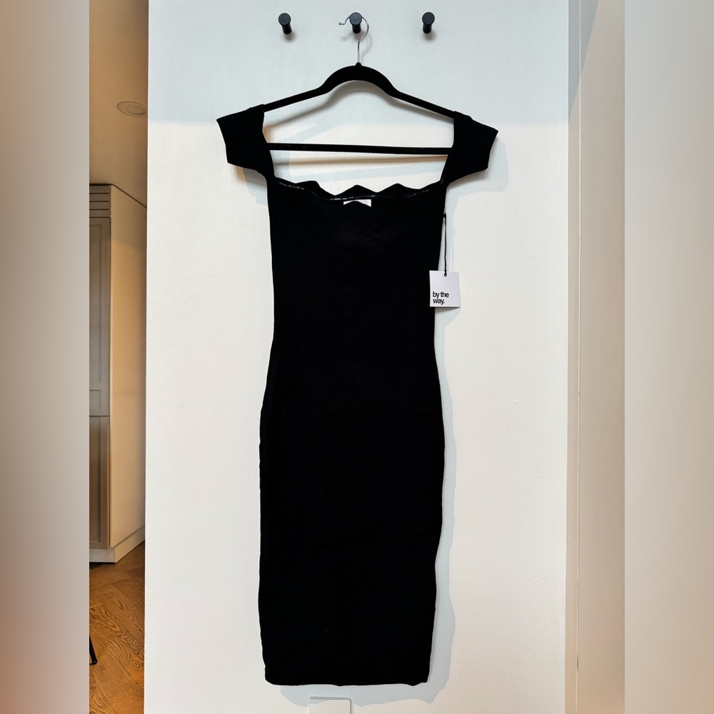 by the way. Black Midi Dress